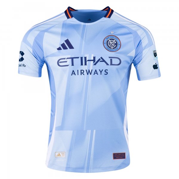 adidas New York City FC Home Jersey 25/26 w/ MLS Patches (Bahia Light Blue)