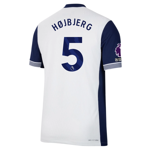 Nike Tottenham Pierre-Emile Højbjerg Home Jersey w/ EPL + No Room For Racism Patches 24/25 (White/Binary Blue)