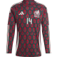 adidas Mens Mexico Erick Gutiérrez Home Long Sleeve Jersey 24/25 (Multicolor)