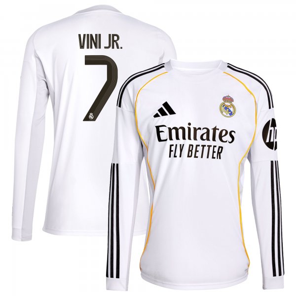 Vini Jr. Real Madrid adidas 2025/26 Home Replica Jersey - White